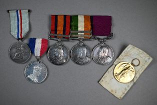 Boer War / WWI group of four to 370 S Q S G. Bradbury A.P.C. comprising Queens South Africa medal (