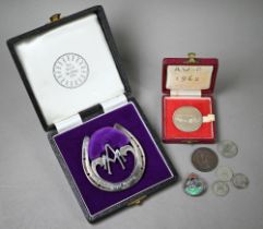 A 1973 Royal Wedding cased silver horseshoe, ltd ed. no 154/750, Barker Ellis Silver Co Ltd.,