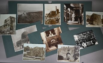Fourteen vintage commercial photographs of Jerusalem and Palestine circa 1920, to/w seven later