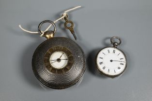 Barwise, London, a Victorian silver / silver-gilt half hunter pocket watch, no. 2753, key wind