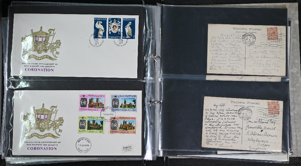 Two albums of first day covers and other ephemera, including signed issues - Laurence Olivier, JPR - Image 4 of 8