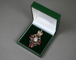 Imperial Austrian Order of Franz Joseph (1849) Officer's breast cross in silver-gilt and enamels