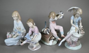 Four boxed Lladro figures - 'Best Friend' 7620 and 'Pick of the Litter' 7621, to/w 'Picture Perfect'