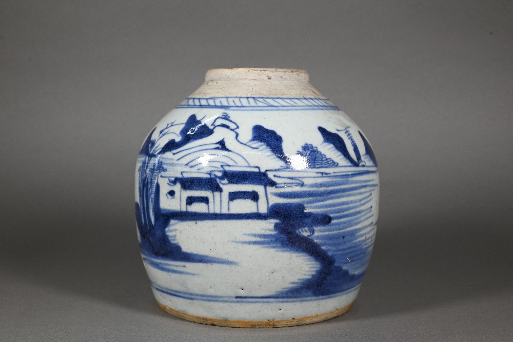 A 19th century Chinese blue and white baluster vase painted with two dragons, Kangxi four- - Image 2 of 10