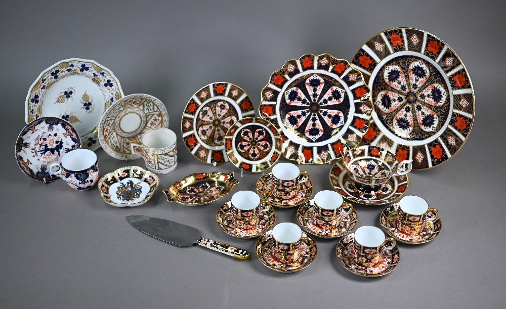 A set of six Royal Crown Derby Imari coffee cans and saucers, 1927, to/w an Imari trio 1976, a 22 cm - Image 10 of 10