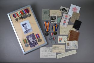 WWI pair to 184873 Gnr. A. Dance R.A. - 1914-18 War medal; Victory Medal to/w associated ephemera, a