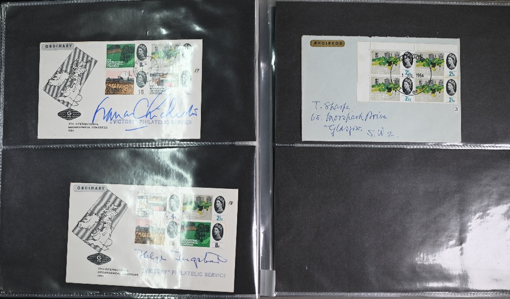 Two albums of first day covers and other ephemera, including signed issues - Laurence Olivier, JPR - Image 6 of 8