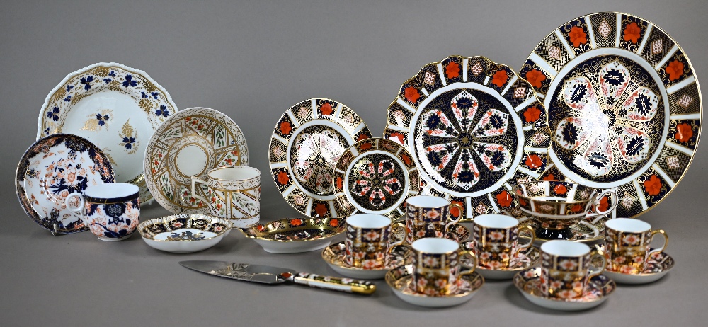 A set of six Royal Crown Derby Imari coffee cans and saucers, 1927, to/w an Imari trio 1976, a 22 cm - Image 2 of 10