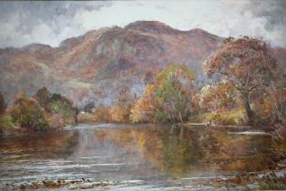 Clara Knight (1861-?) - 'Church pool at Betwys-y-Coed', watercolour, signed lower right, 31 x 47 cm