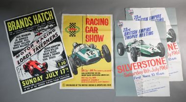 Four original Motor Racing advertising posters - 23rd British Empire Trophy Meeting, Saturday 8th