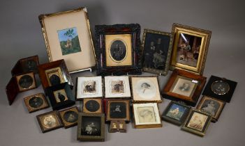 A good selection of Victorian and Edwardian family photographs, including ambrotypes, albumen