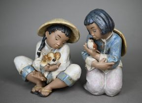 Two boxed Lladro figures, 'Boy's Best Friend'/'Chinito con Perro', 12226, 20 cm high and 'Friendly