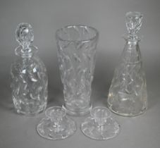 Clyne Farquharson: a leaf-pattern conical decanter, signed and dated (19)39, for John Walsh Walsh,