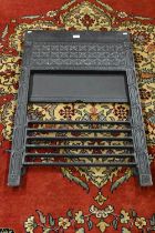 A Victorian cast iron Coalbrookdale fireplace insert, signed and numbered with diamond