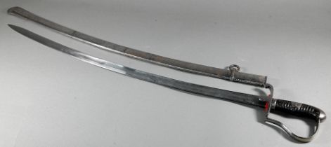 A German 1870/80 sabre, the 79 cm curved blade