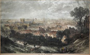 A 19th century prospect of the City of Winchester, 31 x 52 cm