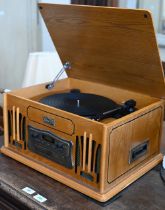 A Daklin museum series model 9808 retro CD and record player