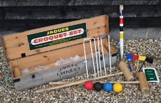 A boxed Jacques Odney croquet set