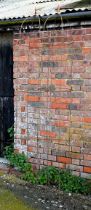 A pair of weathered steel arrow-head garden obelisks, approx. 220 cm x 38 cm