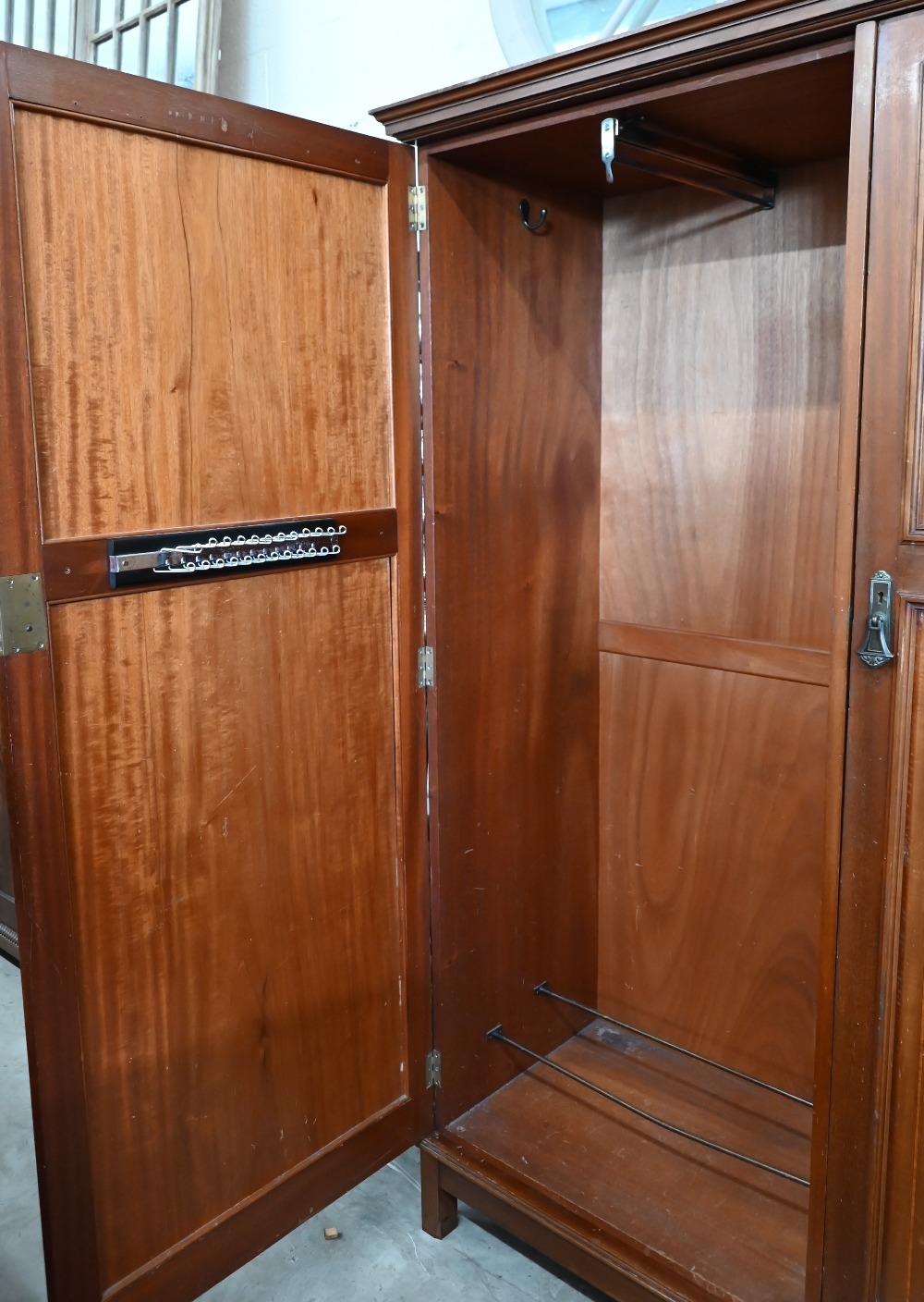 'Sopwith & Co Newcastle upon Tyne' Sheraton revival compactum wardrobe with twin-panelled doors - Image 6 of 7