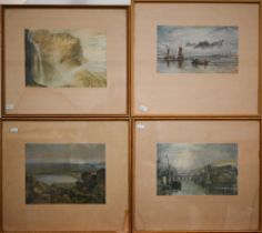 A set of ten Turner prints of topographical views (10 - box, some a/f)