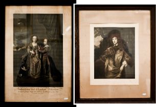 Two 18th century engravings - 'Philadelphia and Elizabeth Whartons', after van Dyck, by Gunst, 52