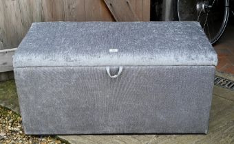 A John Lewis 'Emily' fabric covered ottoman, with hinged top
