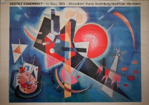 A Vassily Kandinsky poster, Dusseldorf, 60 x 84 cm