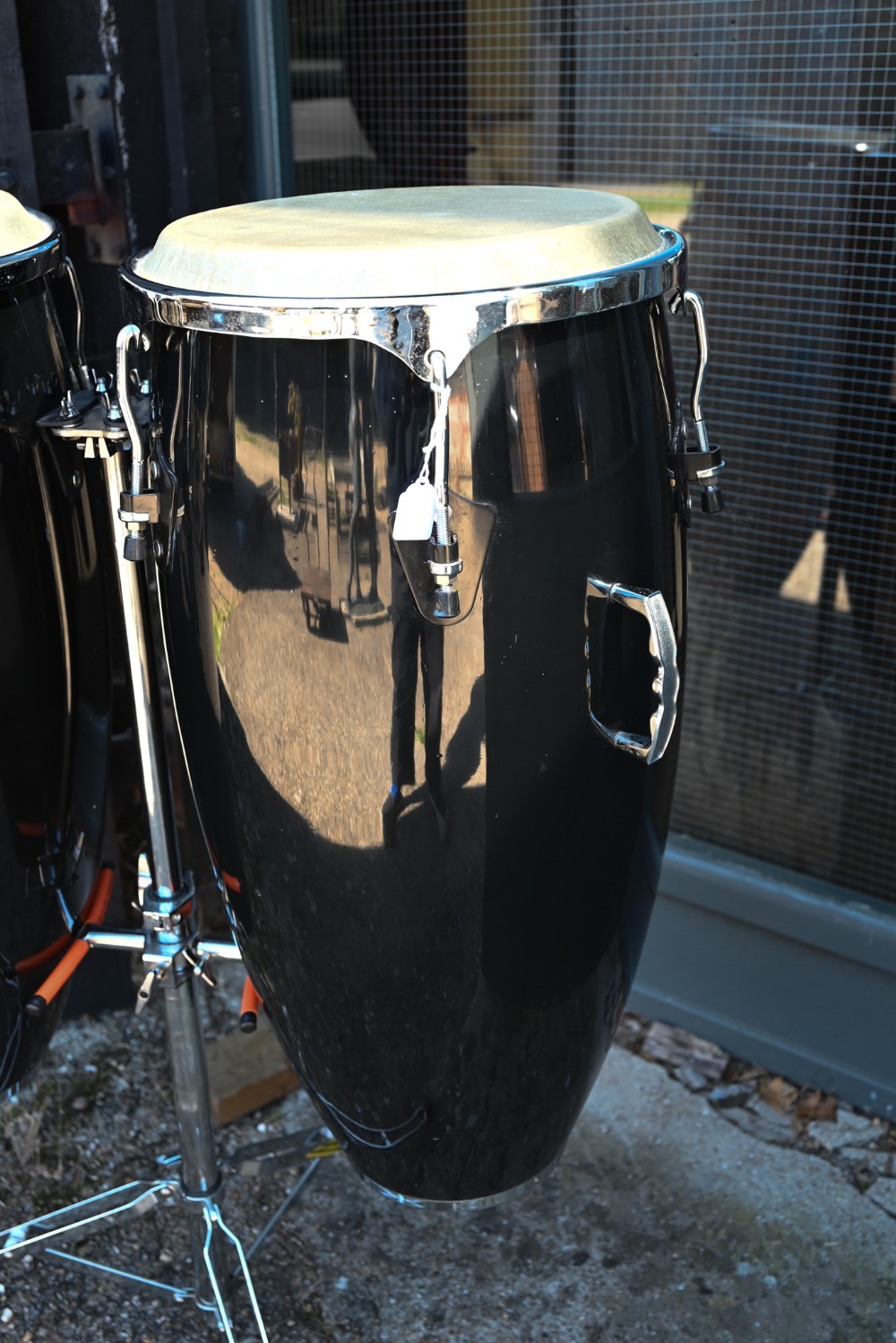 A pair of conga drums, 75 cm, on stand - Image 4 of 6