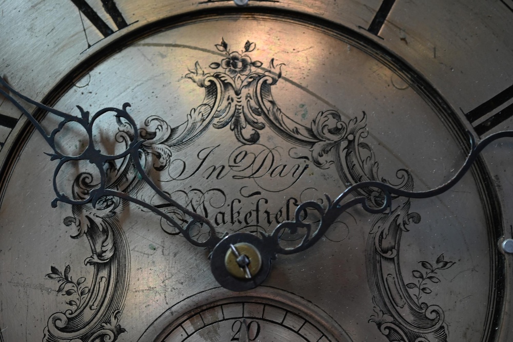 John Day, Wakefield (1729-1810), an 18th century oak 30hr longcase clock, the engraved silvered dial - Image 14 of 16