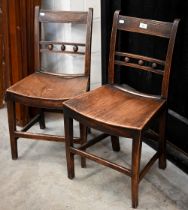 A pair of provincial elm side chairs (2)