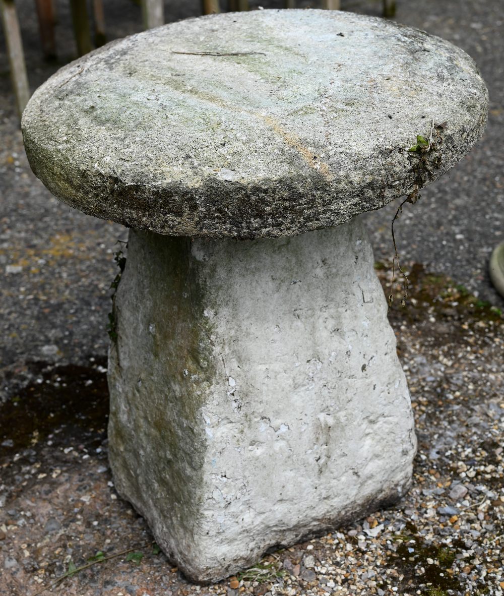 A trio of antique staddle stones and caps (3) - Image 5 of 5