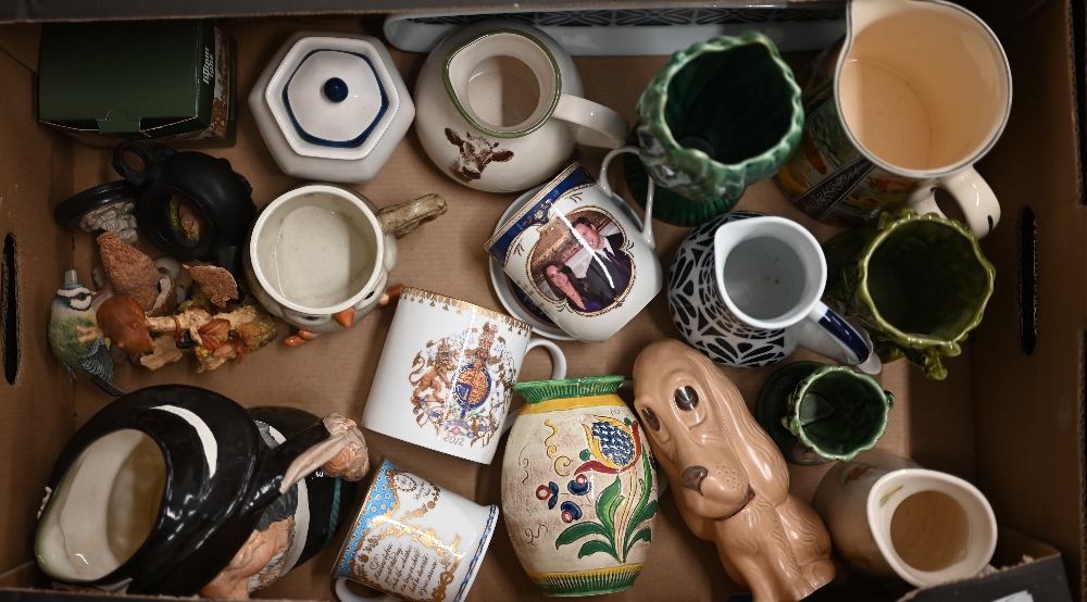 Various decorative ceramics including Sylvac, Doulton character jug 'Sancho Panza', etc (box) - Image 2 of 3