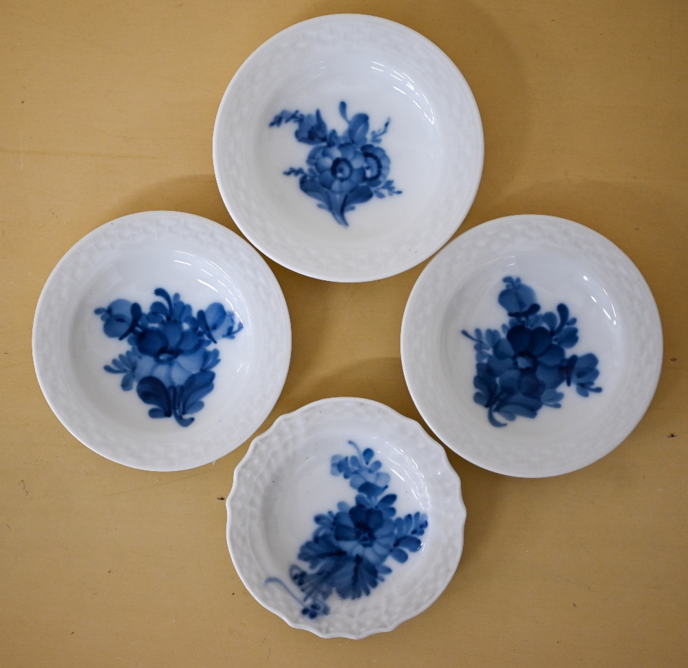 A Royal Copenhagen group, vixen with cubs 1788, to/w four blue and white small dishes (5) - Image 2 of 6