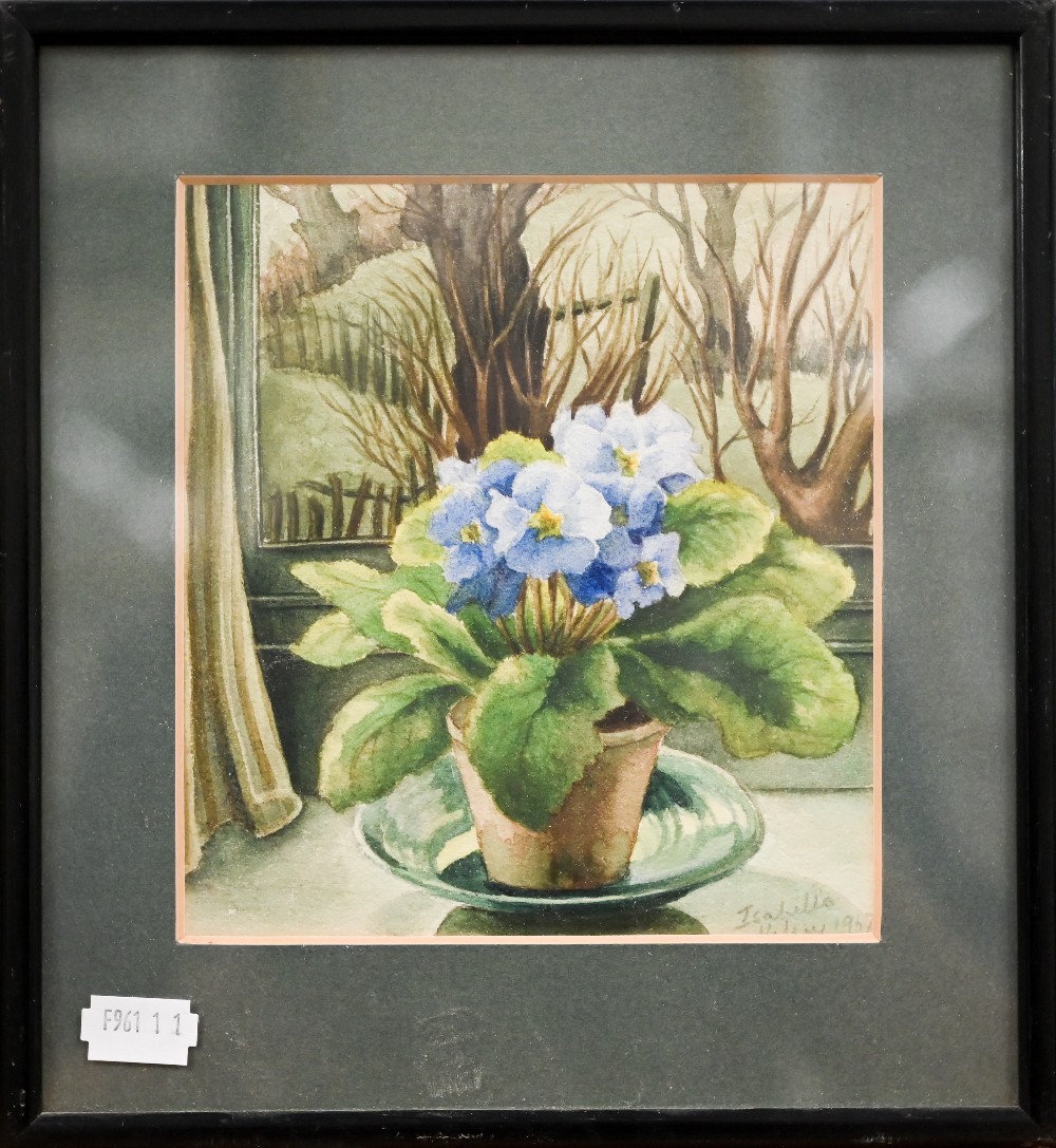 Isabella Keleny - Winter flowers, watercolour, 16 x 14.5 cm; Graham Bonny - 'Dying - Image 19 of 22
