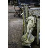 A cast stone garden sculpture of Venus, 85 cm h