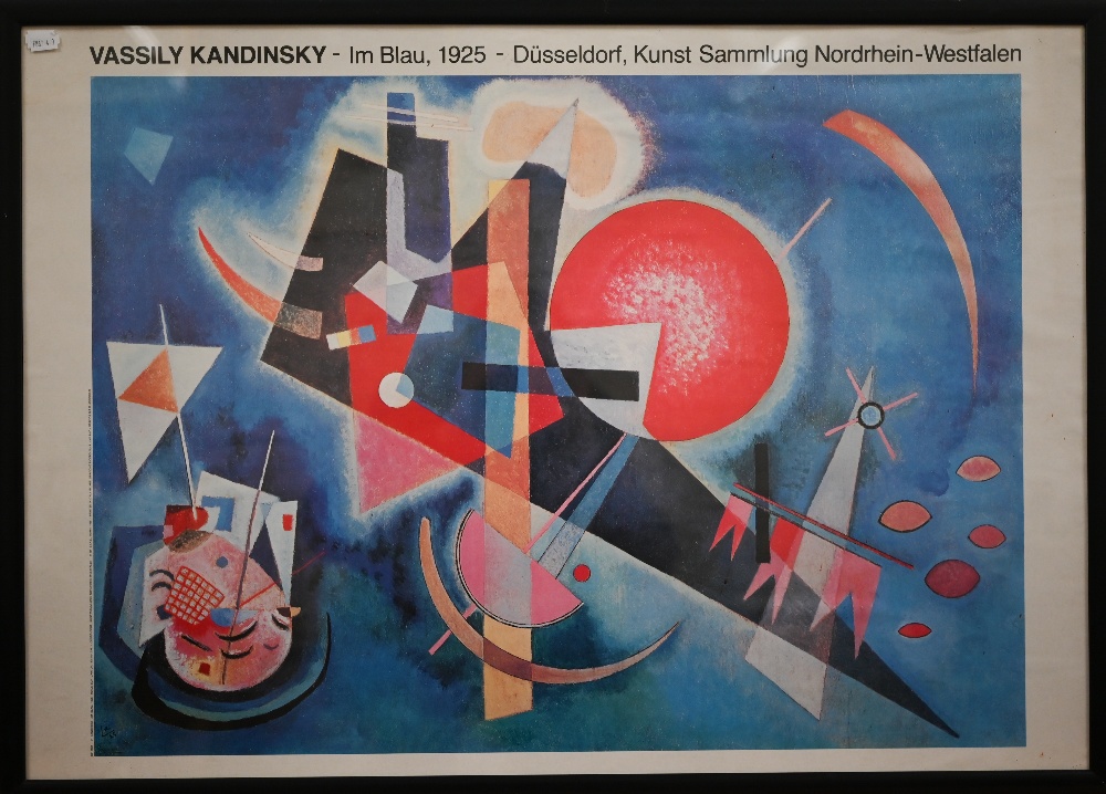 A Vassily Kandinsky poster, Dusseldorf, 60 x 84 cm - Bild 2 aus 4