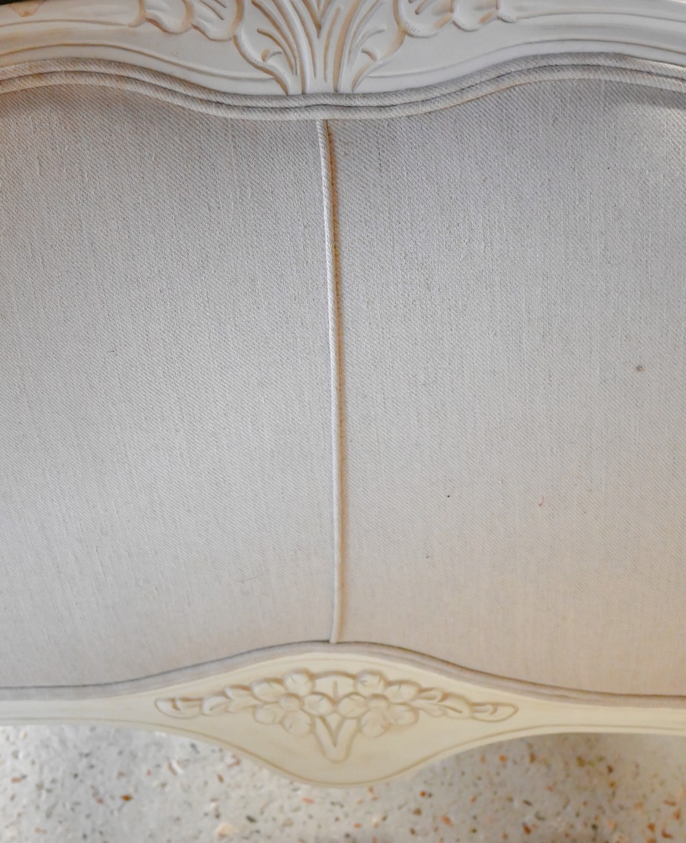 Laura Ashley 'Provencale' king-size bed frame (160 cm wide) grey linen upholstery - Image 3 of 3