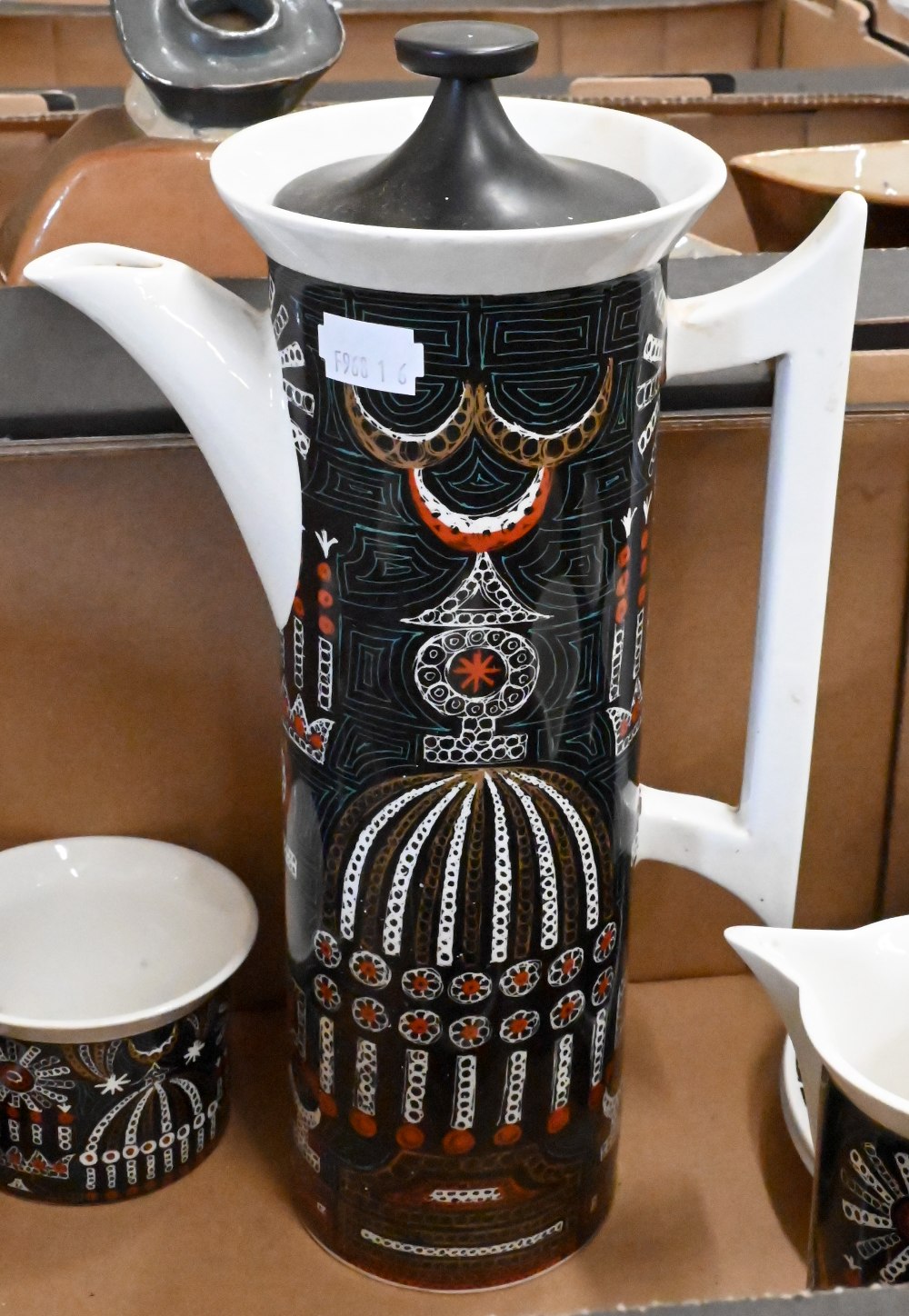 A Portmeirion 'Magic City' design coffee service for six, designed by Susan Williams-Ellis (box) One - Image 2 of 3