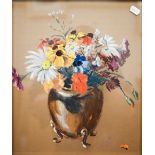 Malcolm H MacLellan - Still life study with flowers, pastel, signed lower left, 37 x 31 cm