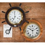 A Schatz (Triberg, Germany) 'Royal Mariner' ships' clock with striking movement, in wheel