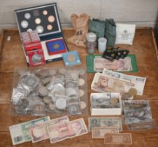 A 1983 Royal Mint Proof Coin Collection to/w a sack of mostly 1977 Jubilee crowns and a quantity