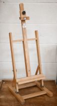 A Daler-Rowney ash adjustable table-top easel, 88 cm high