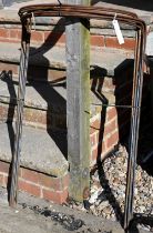 Ten large weathered steel garden bow plant frames (10)