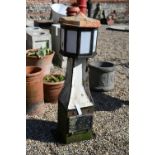 A vintage 'lighthouse' tapering bollard lamp by Gowshall, 96 cm h