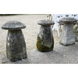 A trio of antique staddle stones (3)