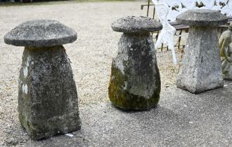 A trio of antique staddle stones (3)