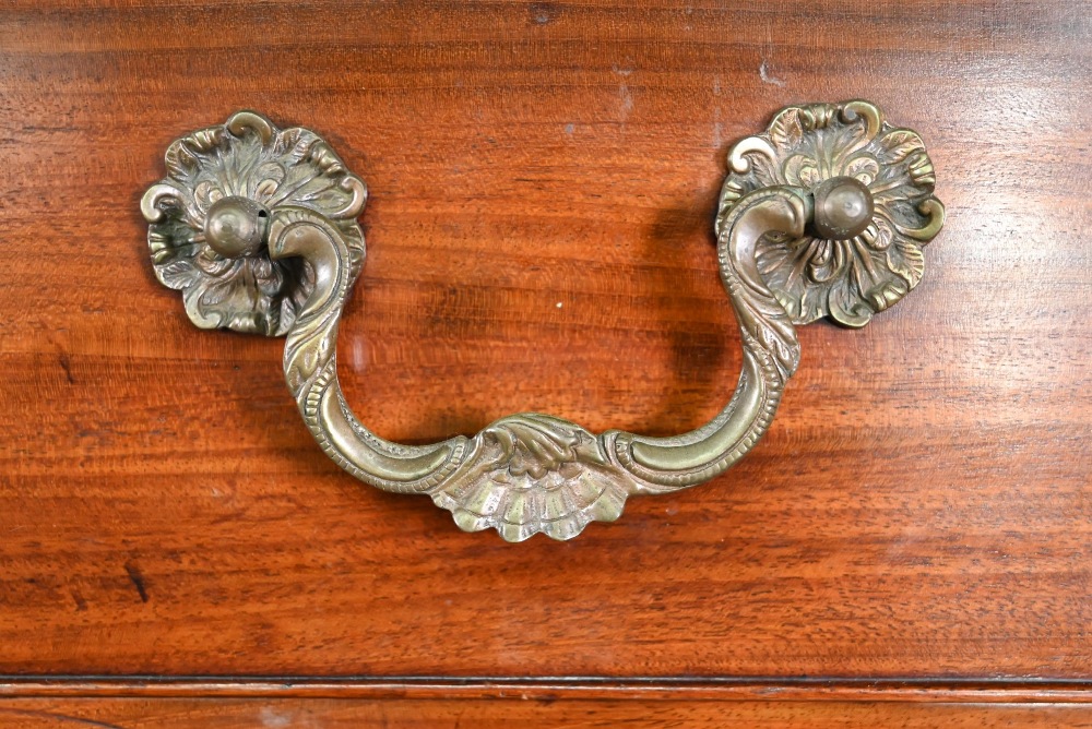 An associated two part George III mahogany chest on chest, the upper chest with canted pilasters, - Image 10 of 12