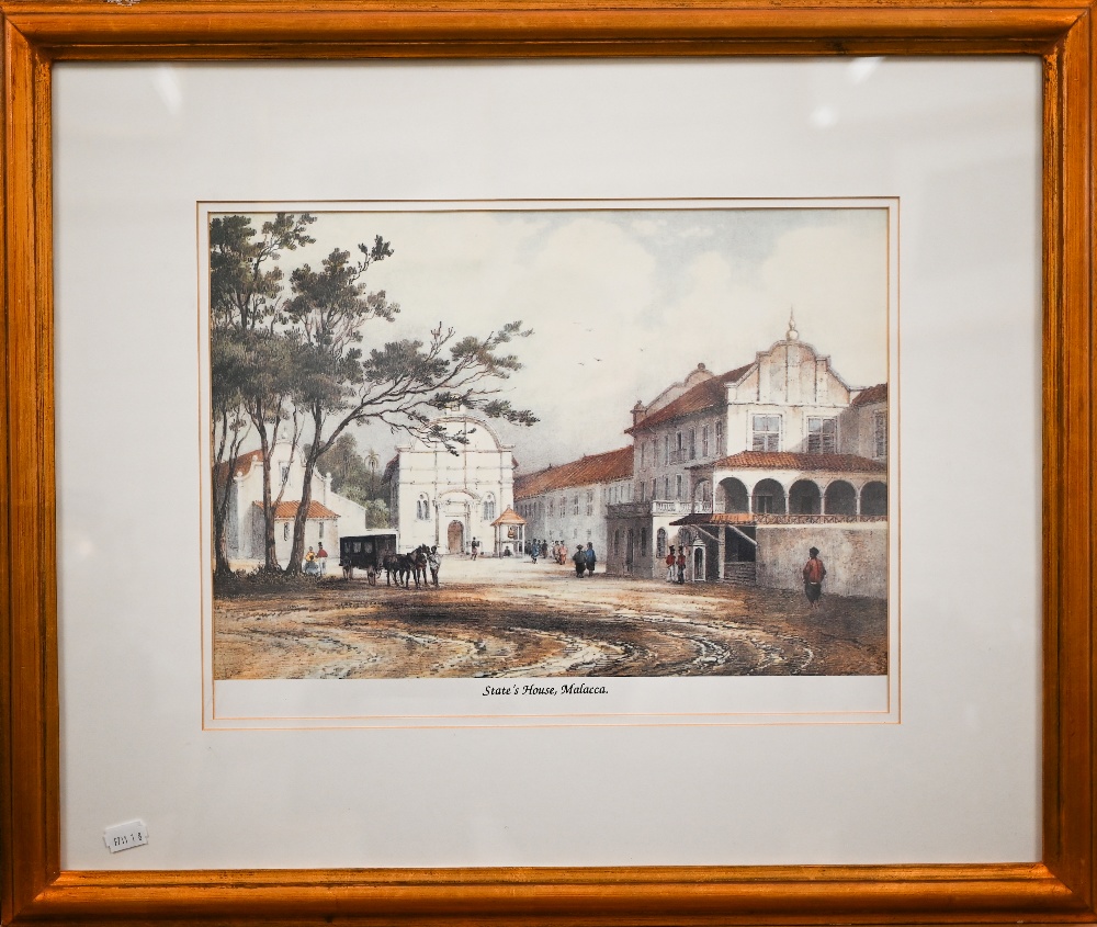 Four various prints including State's House, Malacca - Image 2 of 14