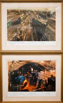 After Terence Cuneo - two ltd ed prints no 33/850 'Clear Road Ahead', and 'Clapham Junction', both